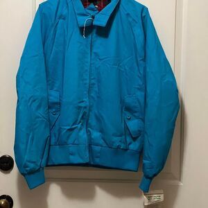 VTG Field & Stream Gordon Ferguson Turquoise‎ Jacket w/Plaid Lining Men's: Large